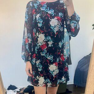 Atmosphere Floral Long Sleeve Mini Dress